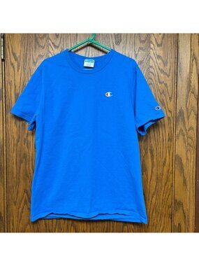 Champion Blue Short Sleeve Cotton T-Shirt Mens X-Large Classic Fit